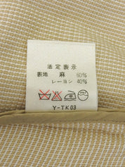 Beige Linen Short Sleeve Jacket