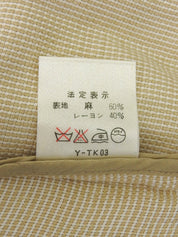 Beige Linen Short Sleeve Jacket