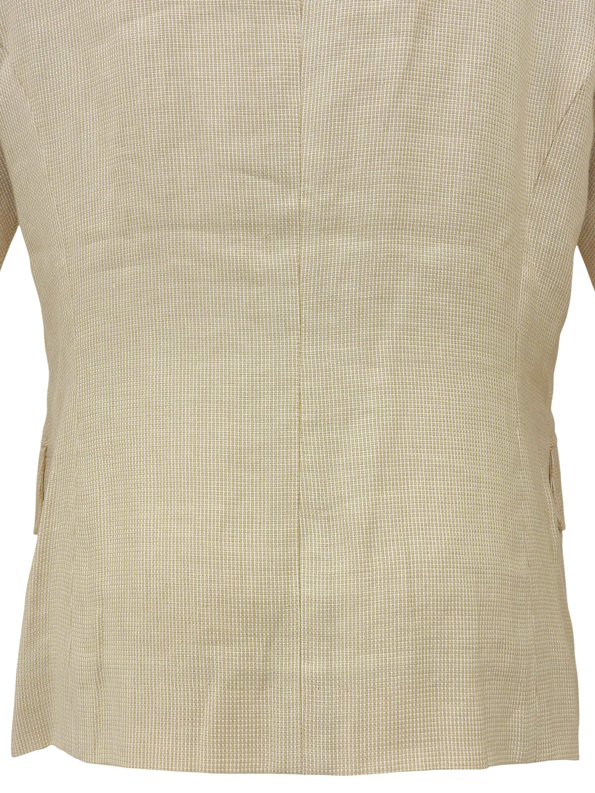 Beige Linen Short Sleeve Jacket