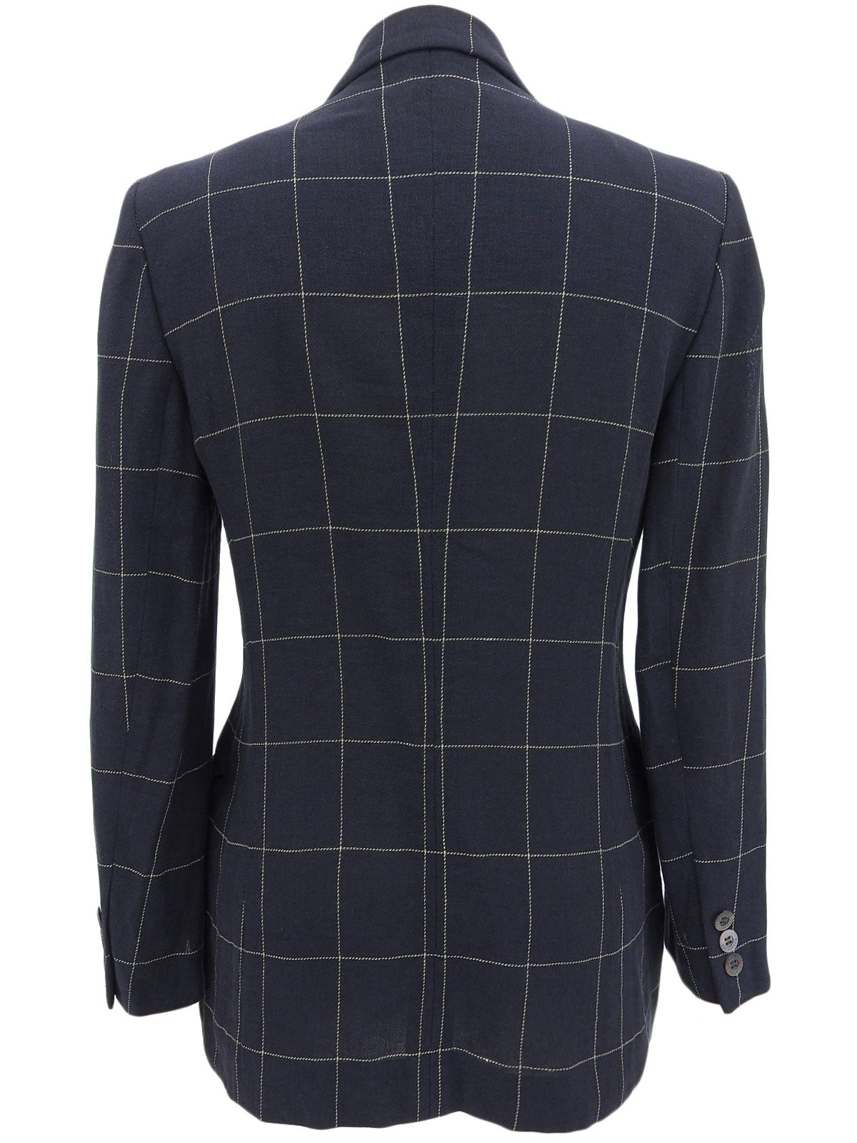 Navy Check Pattern Jacket