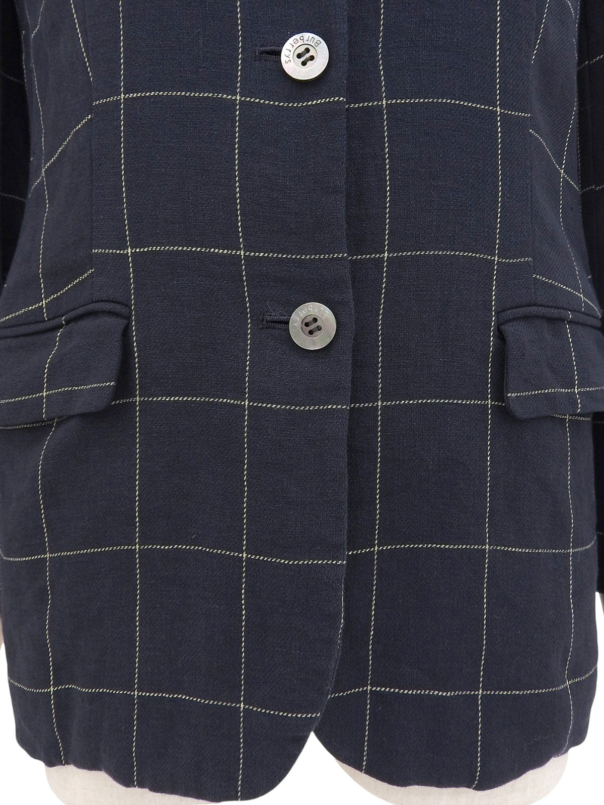 Navy Check Pattern Jacket