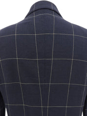 チェックパターンジャケット ネイビー