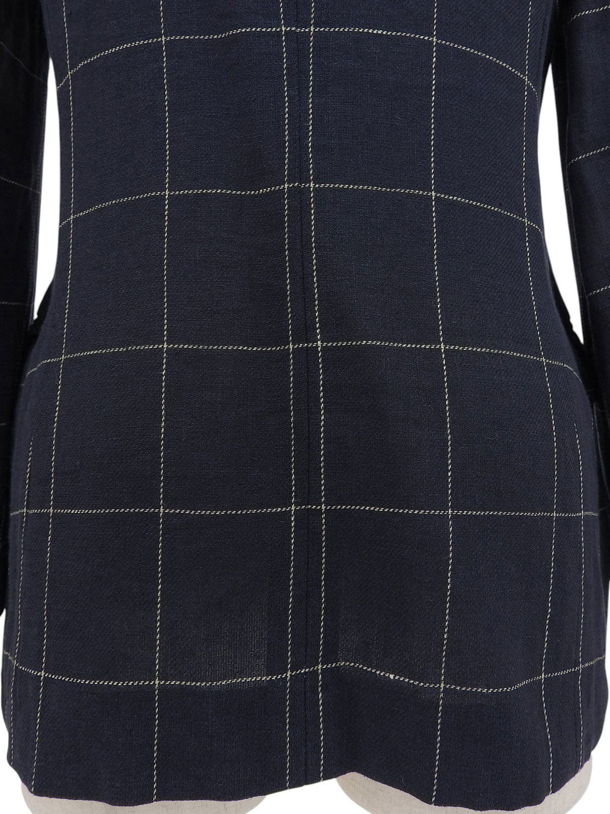 Navy Check Pattern Jacket