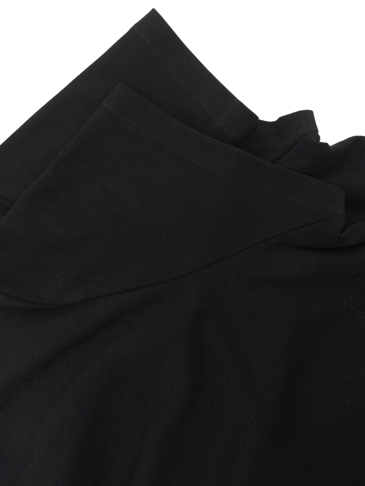 ロゴレースVネック半袖トップス ブラック