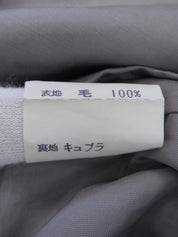 灰色羊毛格纹百褶裙