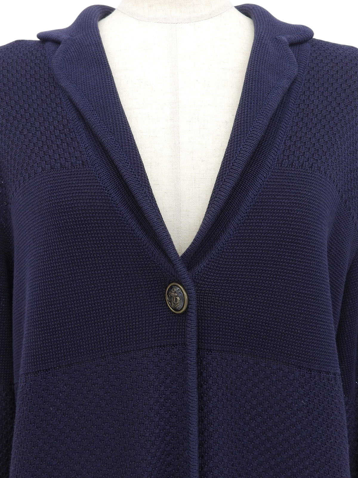 マリンロゴボタンカーディガン ネイビー
