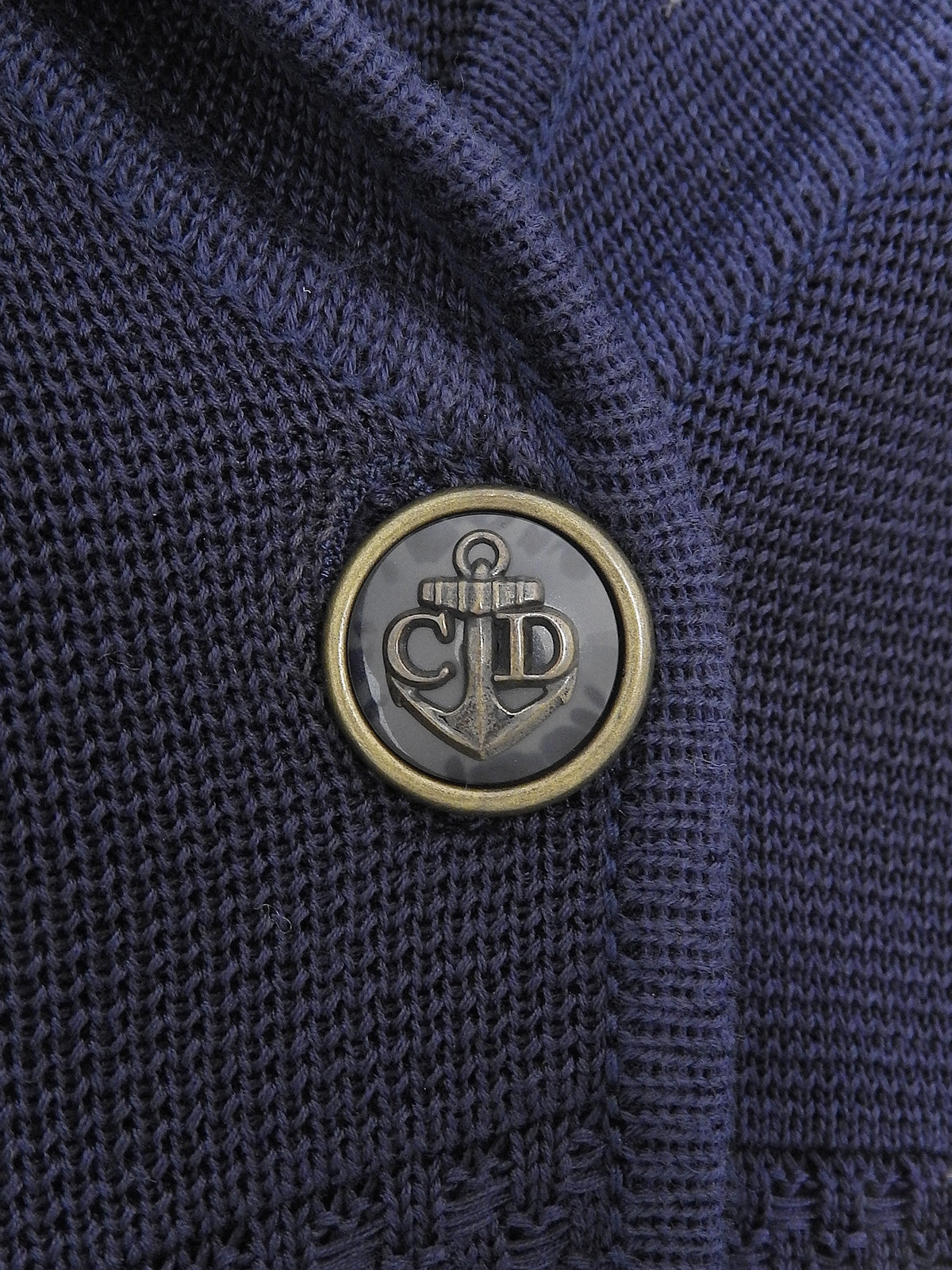 マリンロゴボタンカーディガン ネイビー