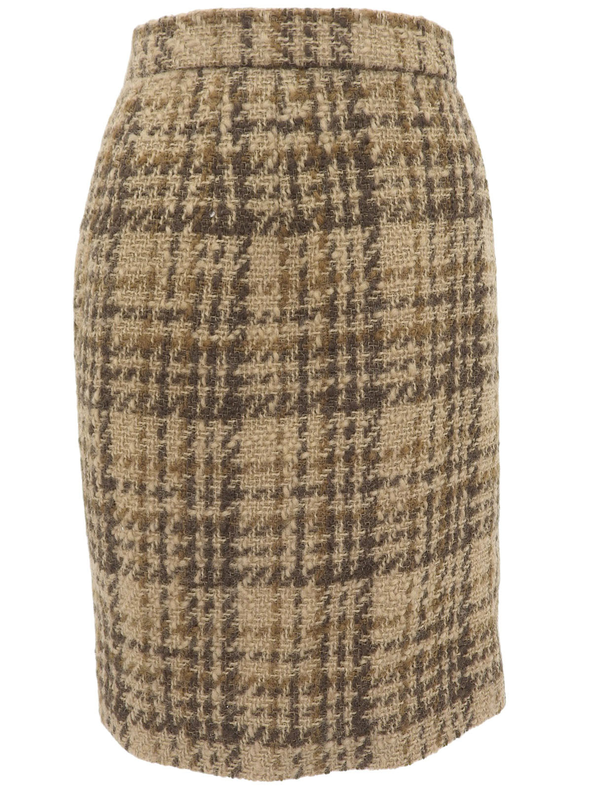 ツイードチェックパターンセットアップ ベージュ/ブラウン