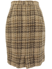 米色/棕色粗花呢格纹图案