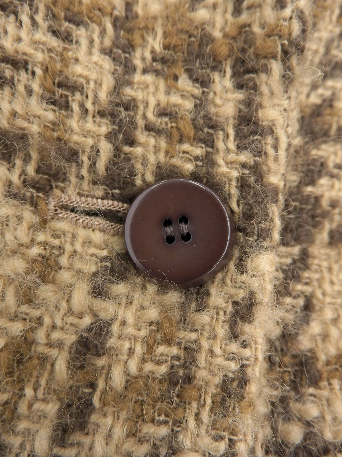 ツイードチェックパターンセットアップ ベージュ/ブラウン