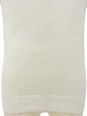 ロゴ刺繍半袖ニットポロシャツ ホワイト