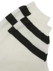 ロゴ刺繍半袖ニットポロシャツ ホワイト