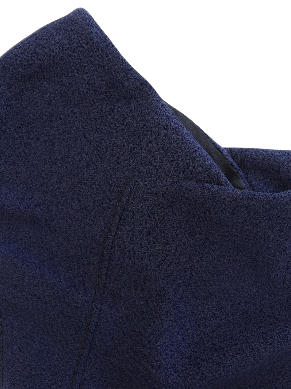 フレンチスリーブボタンデザインワンピース ネイビー