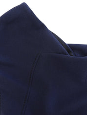 フレンチスリーブボタンデザインワンピース ネイビー