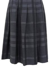 Check Pattern Pleated Skirt in Gray