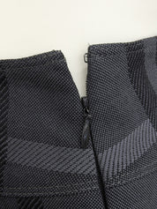 Check Pattern Pleated Skirt in Gray