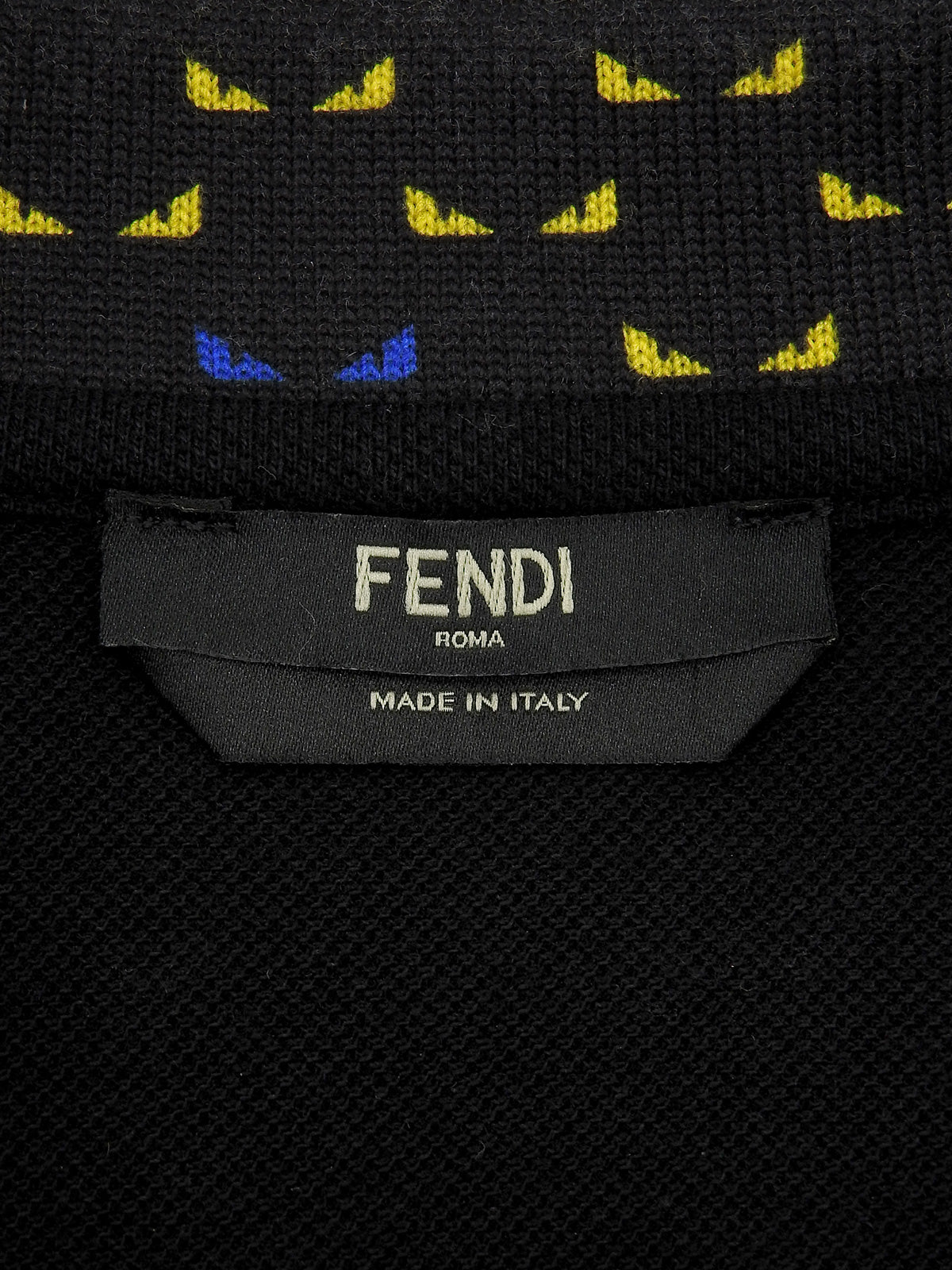 Logo Embroidered Polo Shirt in Black