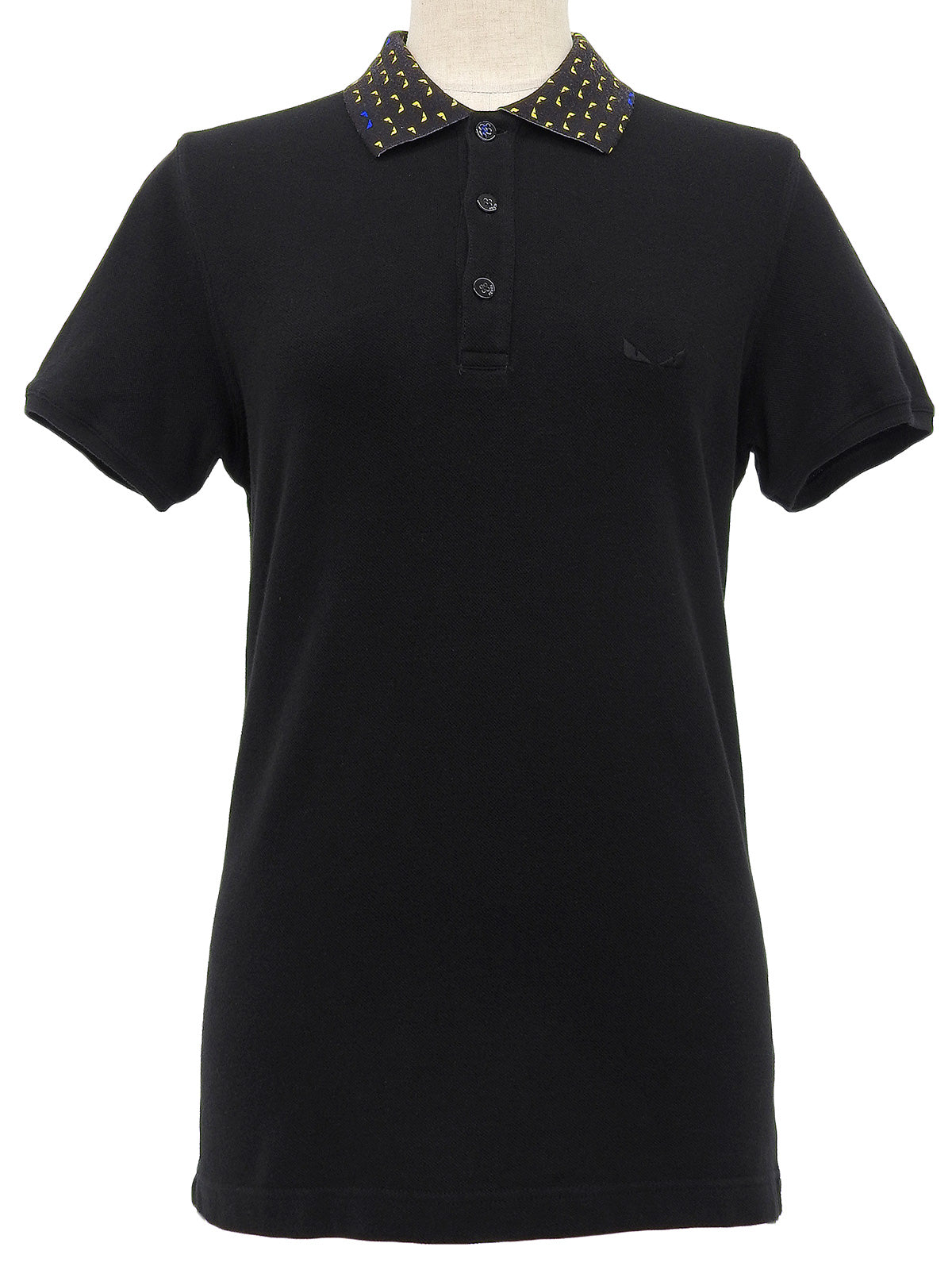 Logo Embroidered Polo Shirt in Black