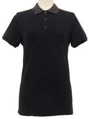Logo Embroidered Polo Shirt in Black