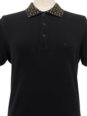 Logo Embroidered Polo Shirt in Black