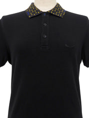 Logo Embroidered Polo Shirt in Black