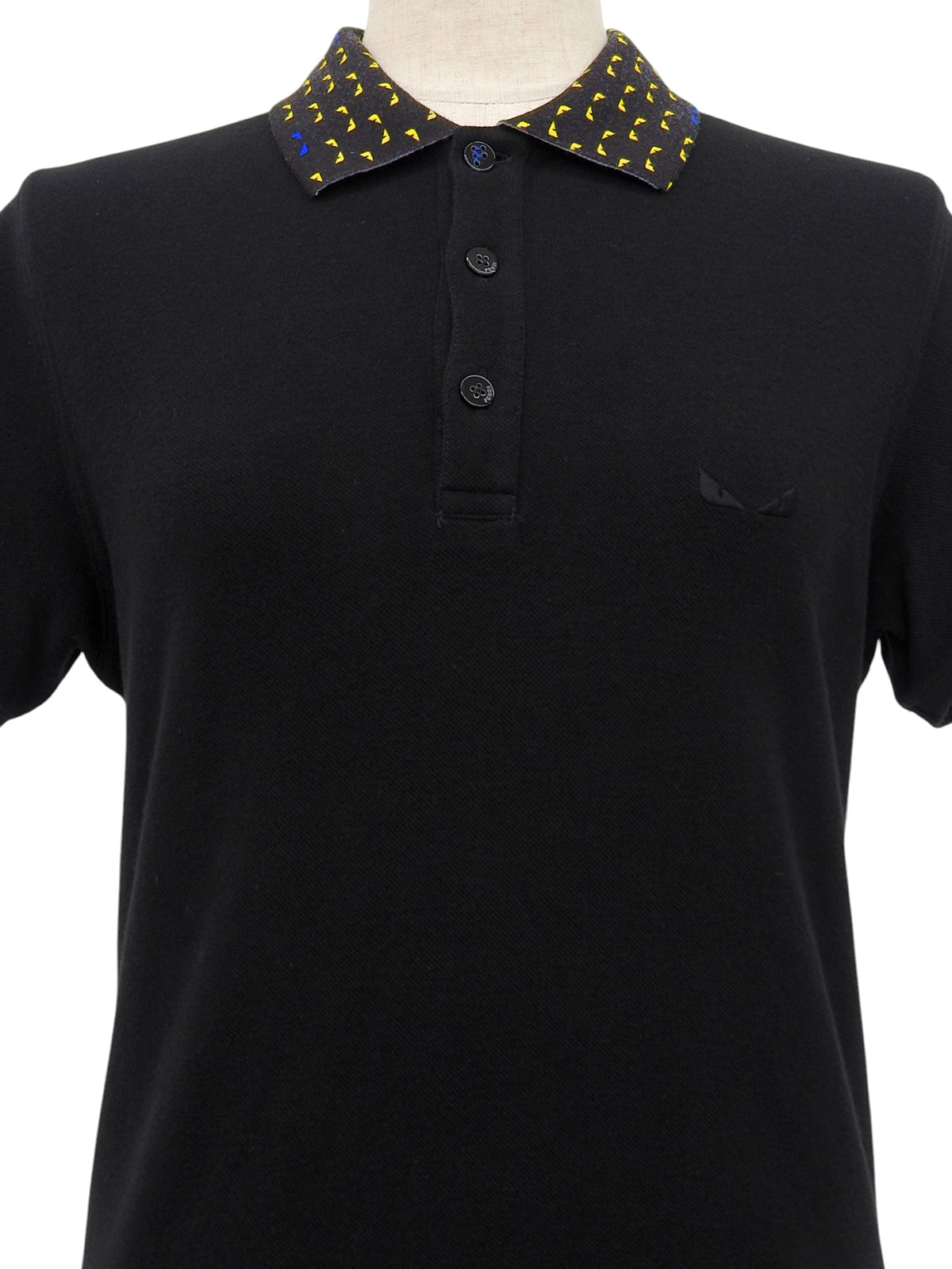 Logo Embroidered Polo Shirt in Black