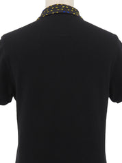 Logo Embroidered Polo Shirt in Black