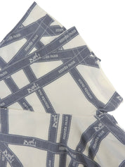 Bold Pattern Half Sleeve Top in Ice Blue/White