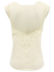 2006年製 カシミヤスクエアロゴプレートニットキャミソール アイボリー