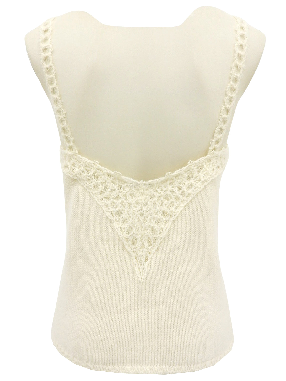 2006年製 カシミアスクエアロゴプレートニットキャミソール アイボリー