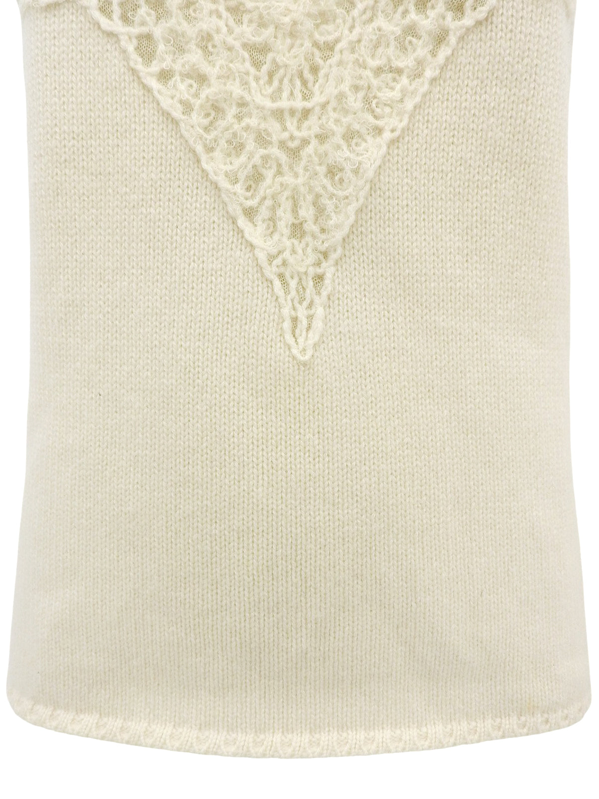 2006 Cashmere Square Logo Plate Knit Camisole, Ivory