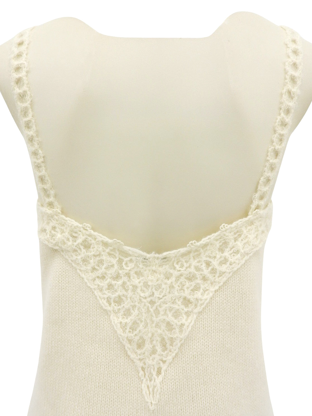 2006 Cashmere Square Logo Plate Knit Camisole, Ivory