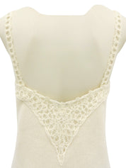2006 Cashmere Square Logo Plate Knit Camisole, Ivory