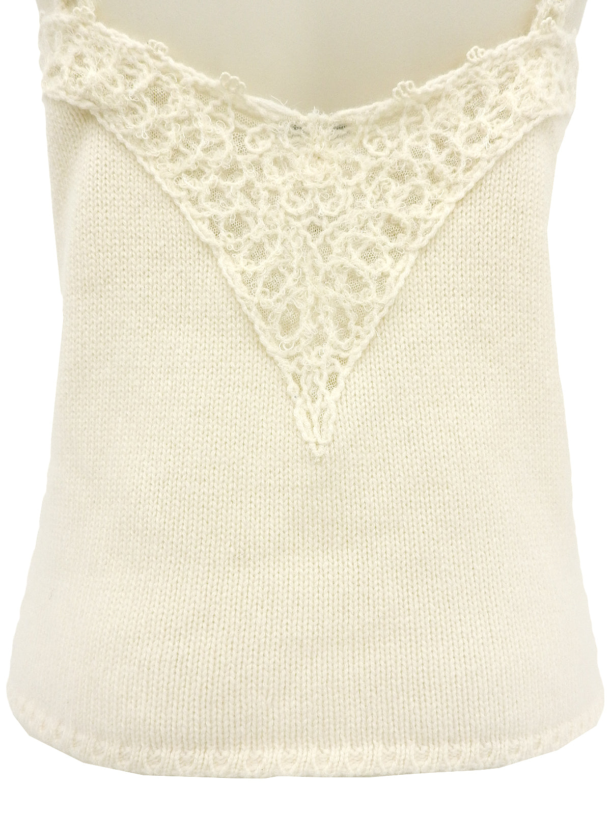 2006 Cashmere Square Logo Plate Knit Camisole, Ivory