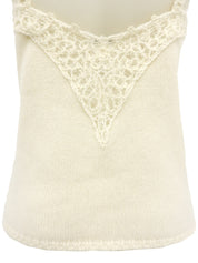 2006 Cashmere Square Logo Plate Knit Camisole, Ivory