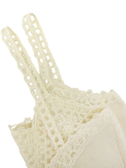 2006年製 カシミヤスクエアロゴプレートニットキャミソール アイボリー