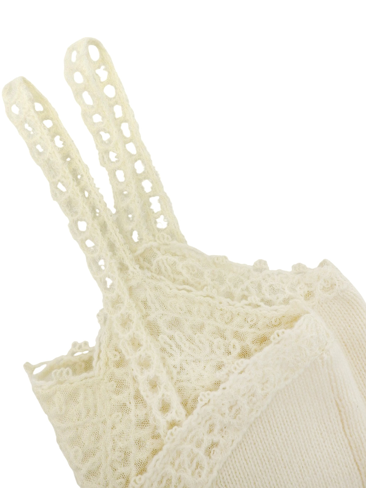 2006年製 カシミアスクエアロゴプレートニットキャミソール アイボリー