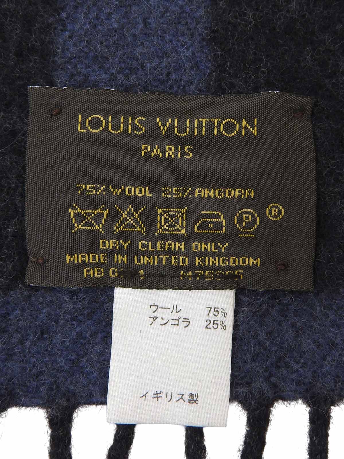 ボーダーパターンロゴデザインマフラー ネイビー/ブラック/レッド