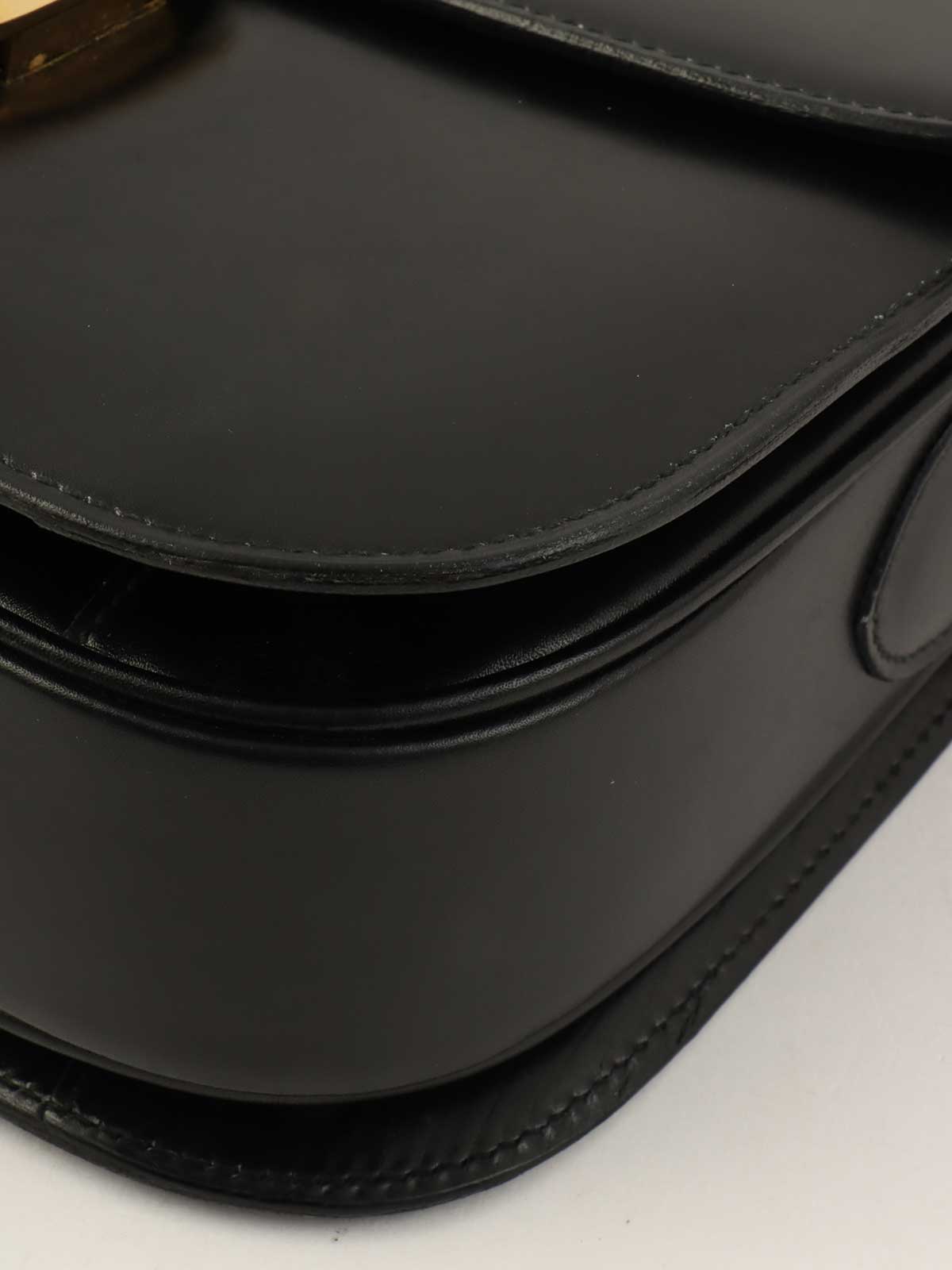 ホースキャリッジプレートショルダーバッグ ブラック