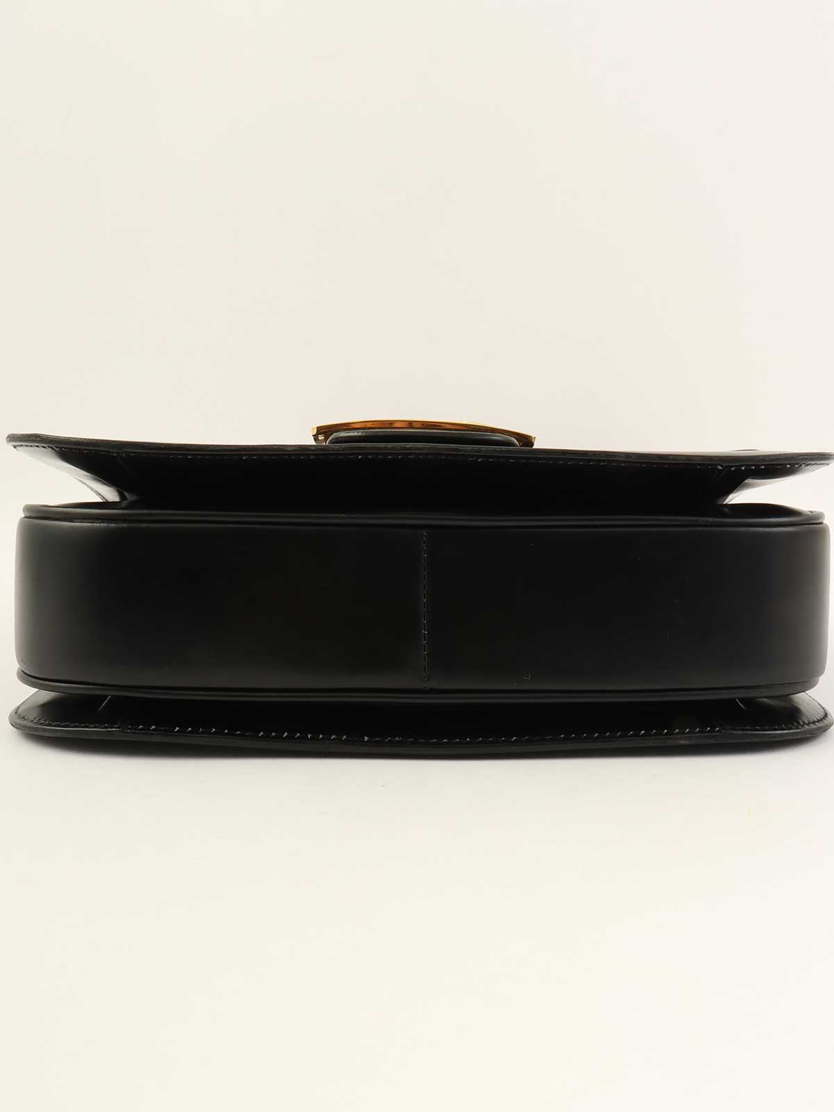 ホースキャリッジプレートショルダーバッグ　ブラック