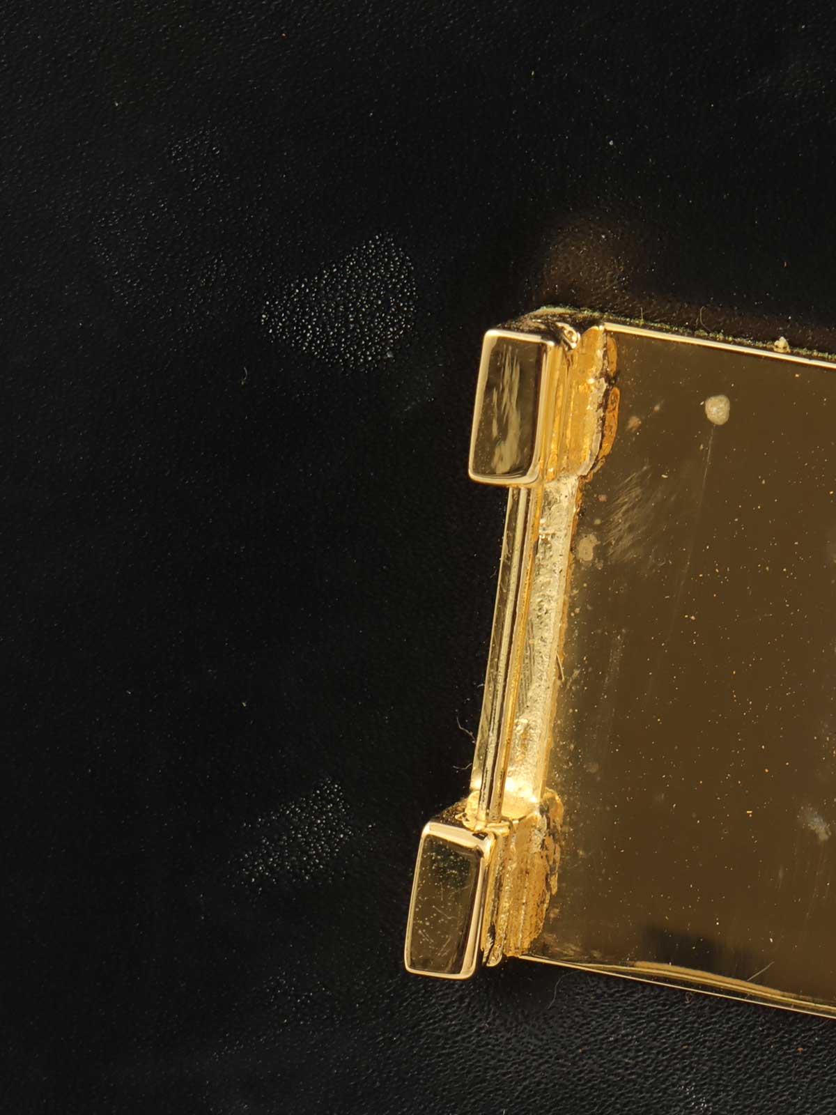 ホースキャリッジプレートショルダーバッグ　ブラック