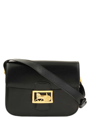 ホースキャリッジプレートショルダーバッグ　ブラック