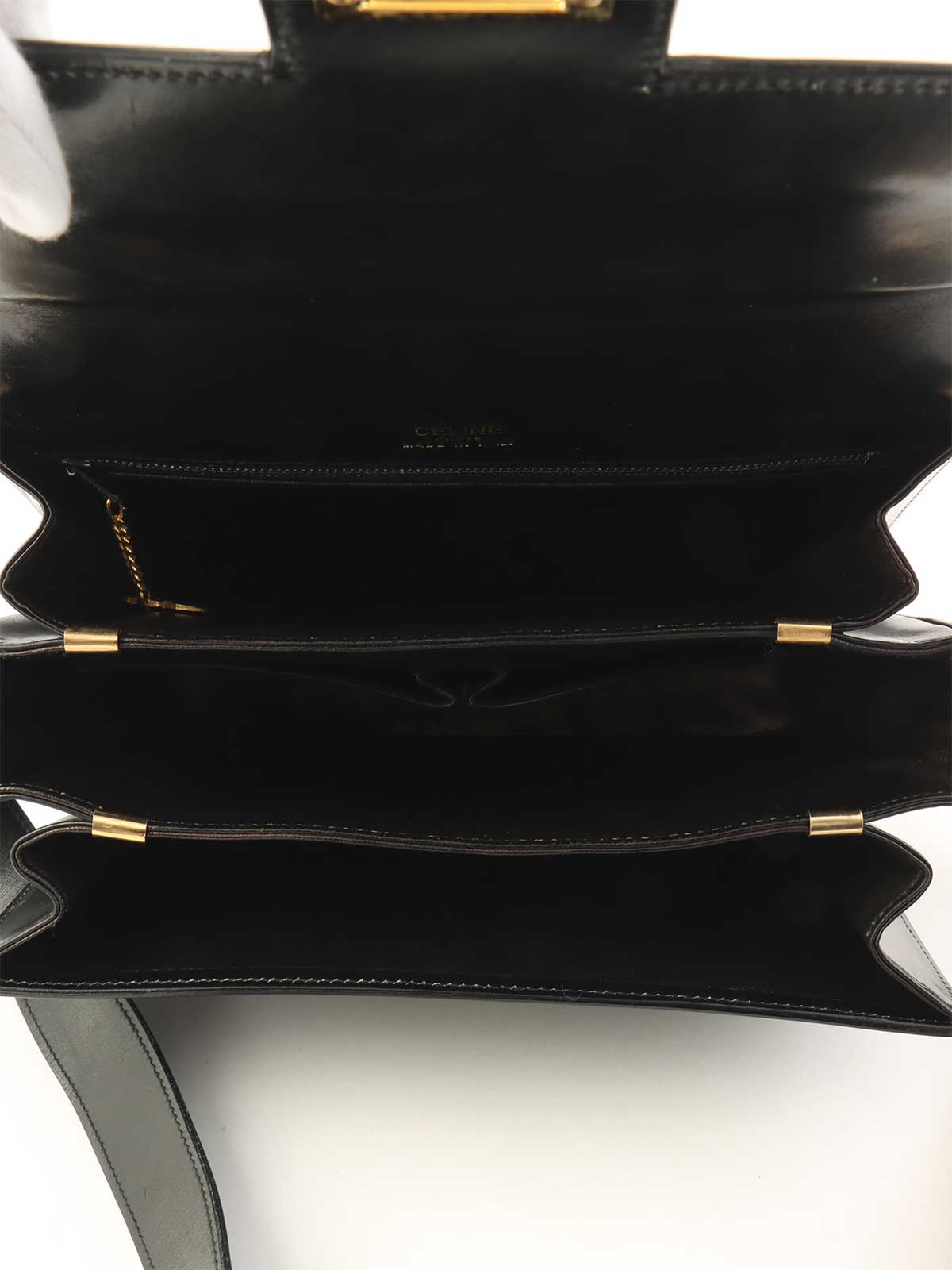 ホースキャリッジプレートショルダーバッグ　ブラック