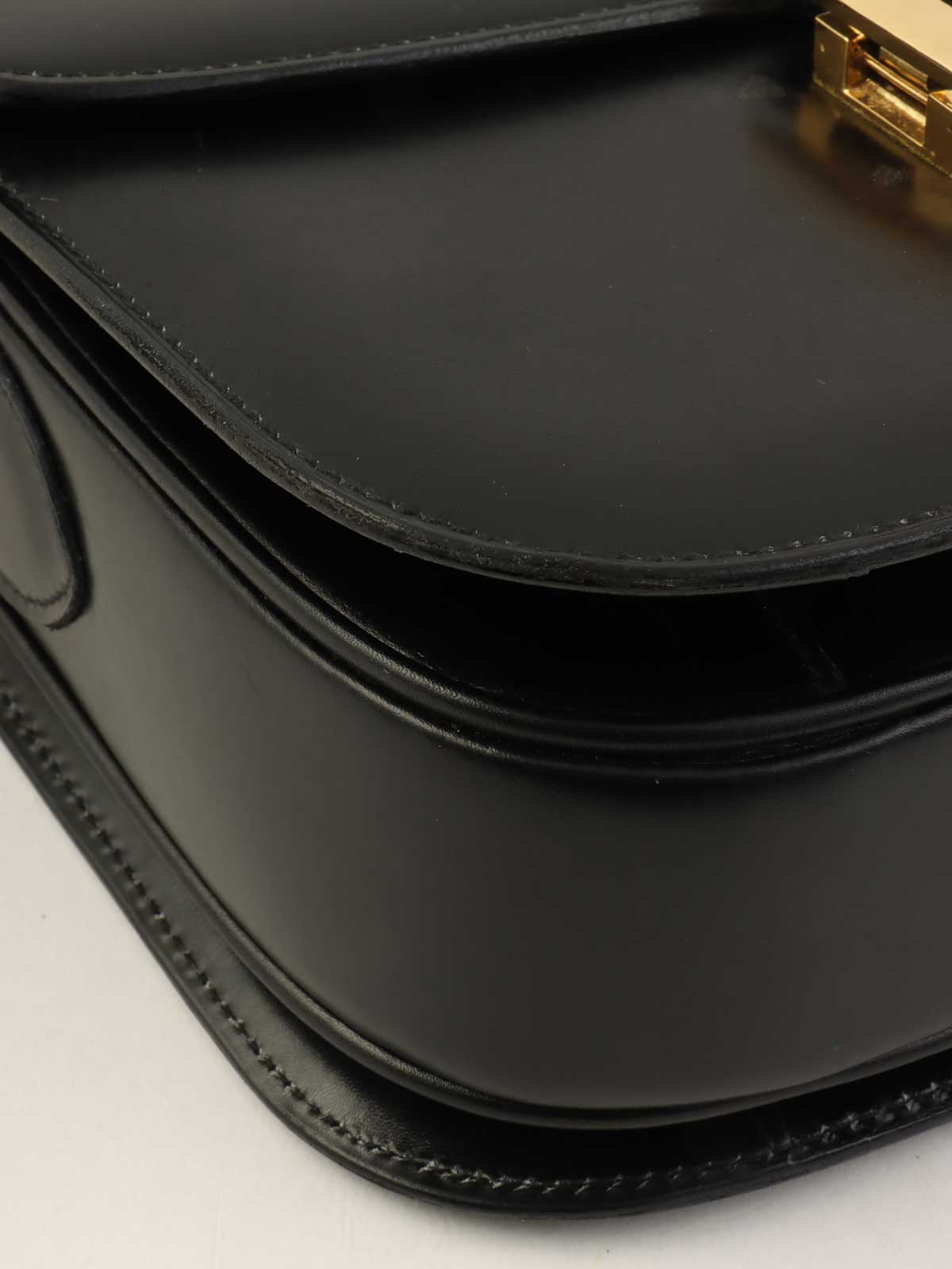 ホースキャリッジプレートショルダーバッグ　ブラック