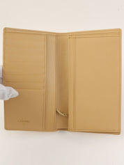 2003 CC mark long wallet, beige