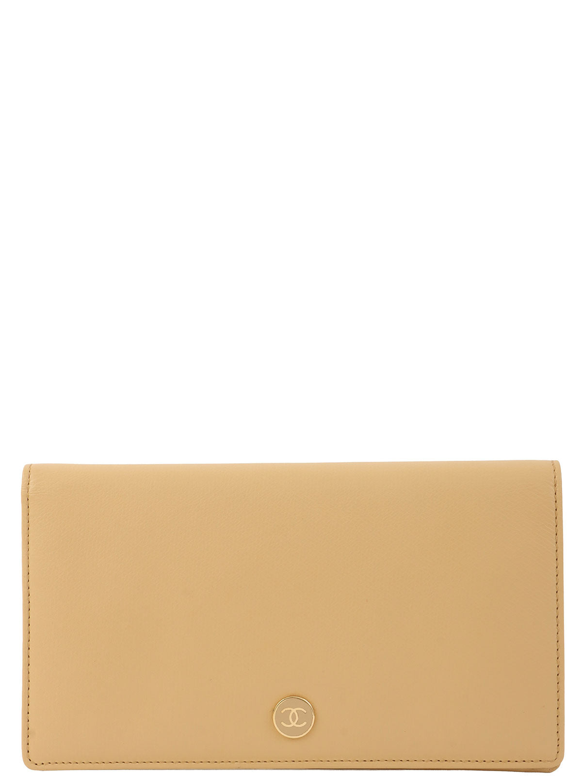 2003 CC mark long wallet, beige