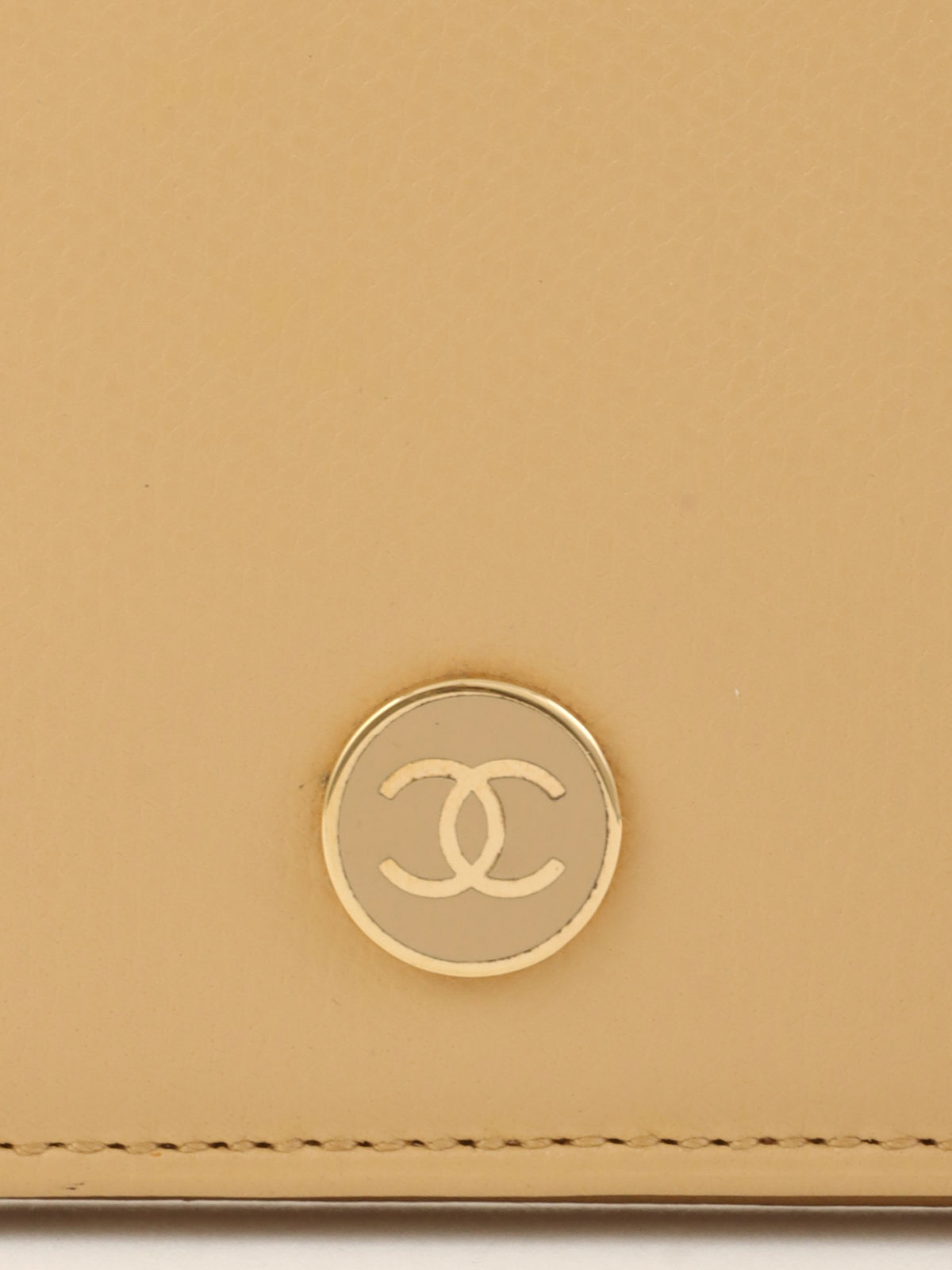 2003 CC mark long wallet, beige