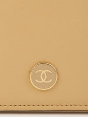 2003 CC mark long wallet, beige