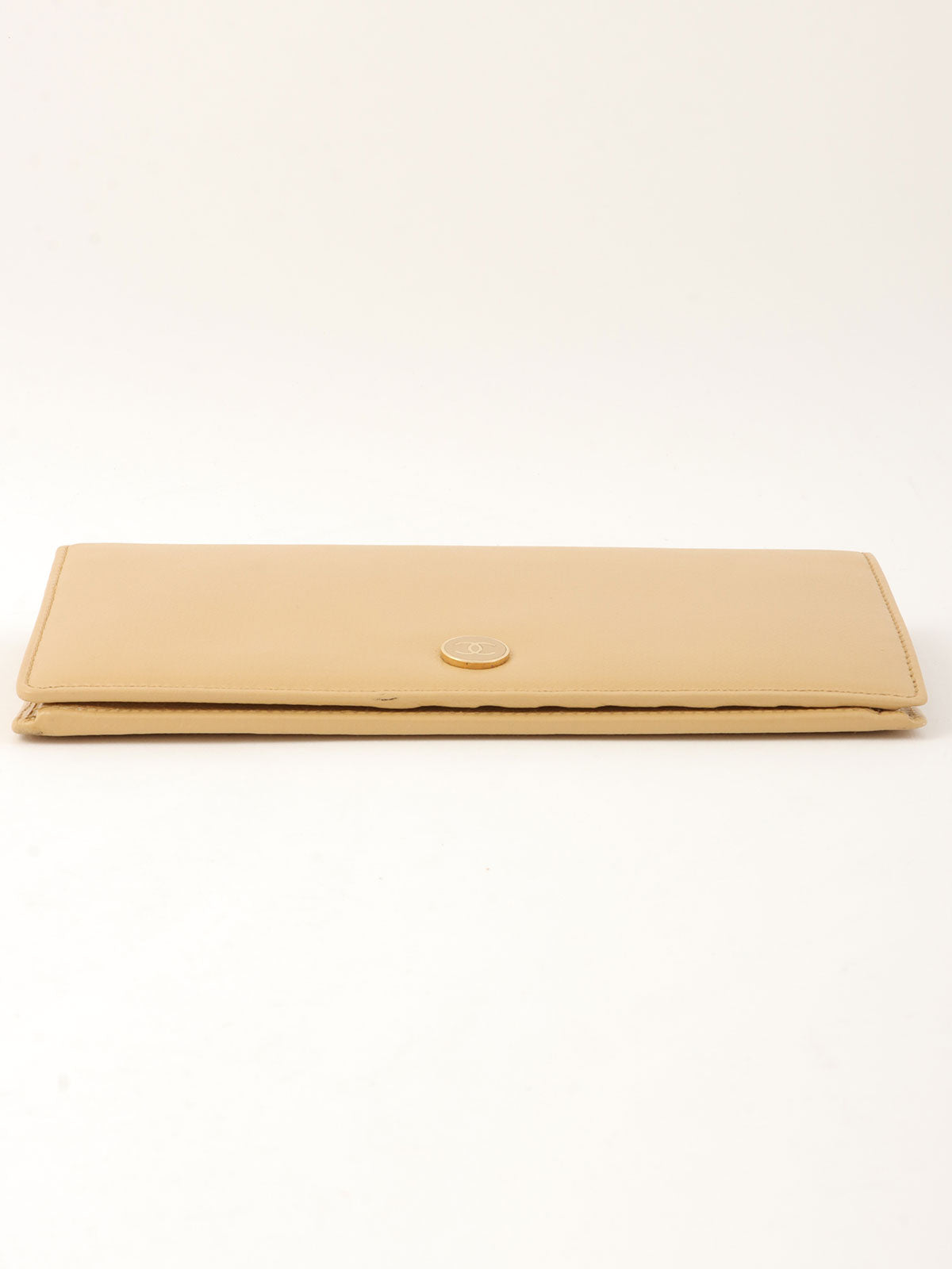 2003 CC mark long wallet, beige