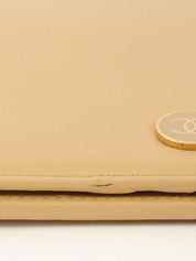 2003 CC mark long wallet, beige
